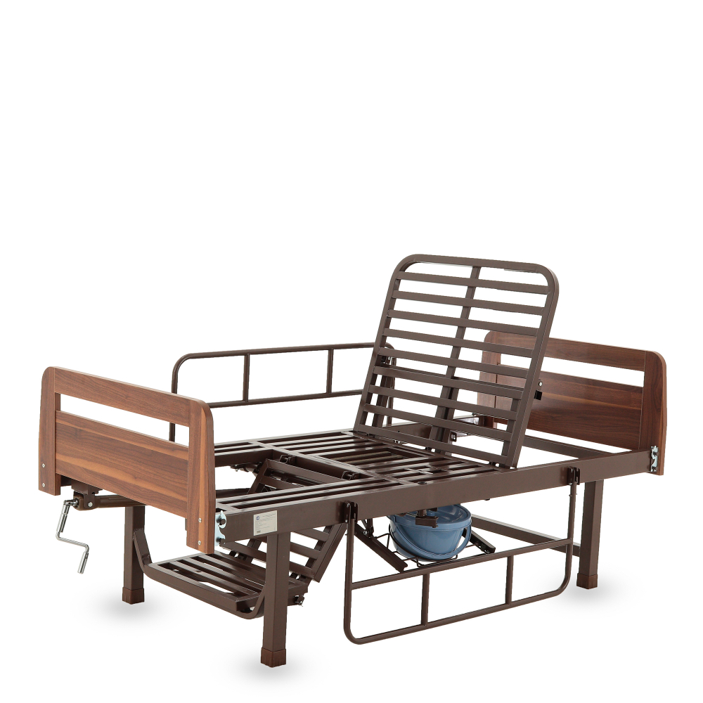 Кровать механическая Med-Mos E-49 (ЛДСП венге) с туалетным устройством и функцией «кардиокресло»