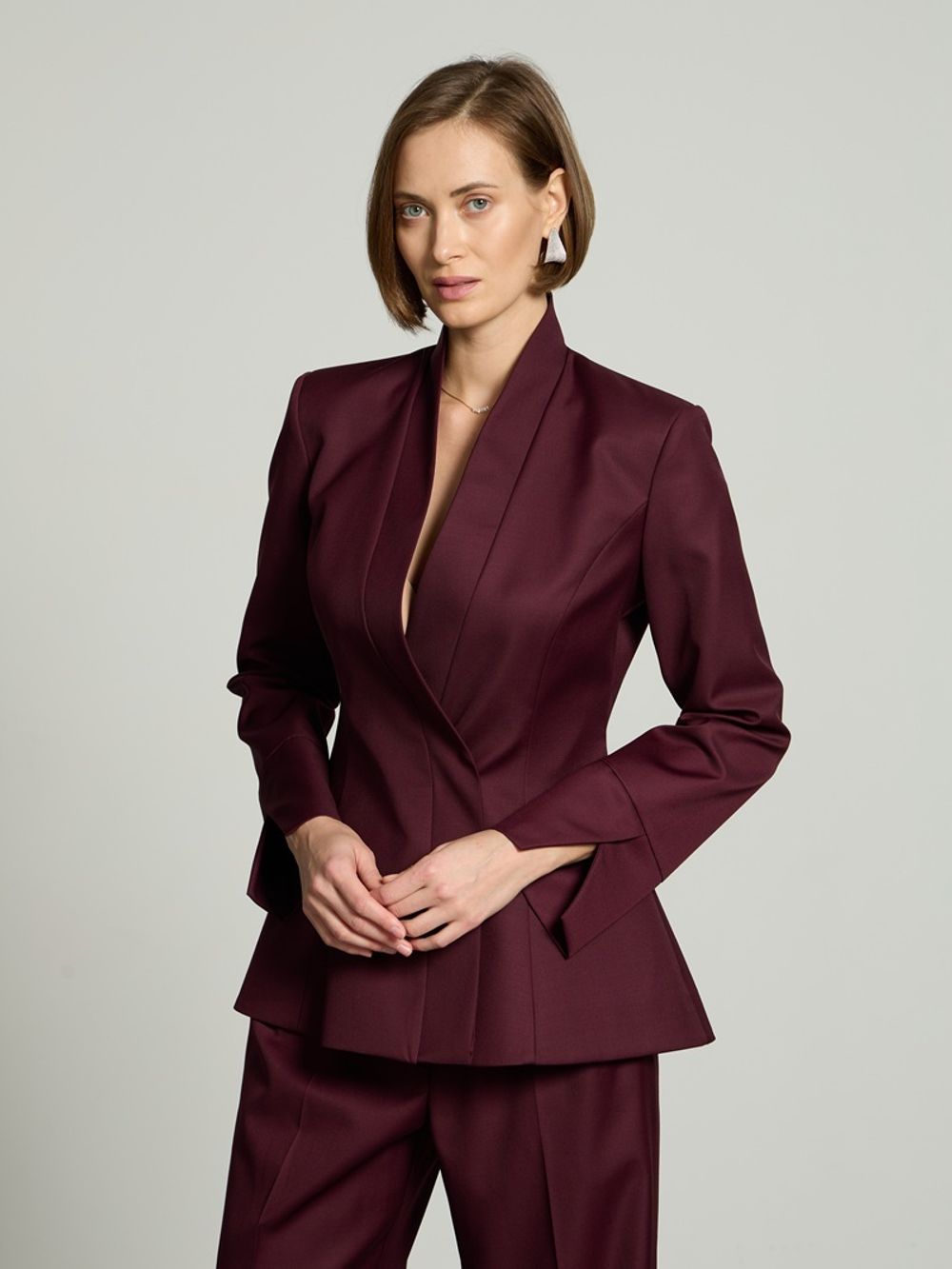 Жакет Каролина Бордо шерсть