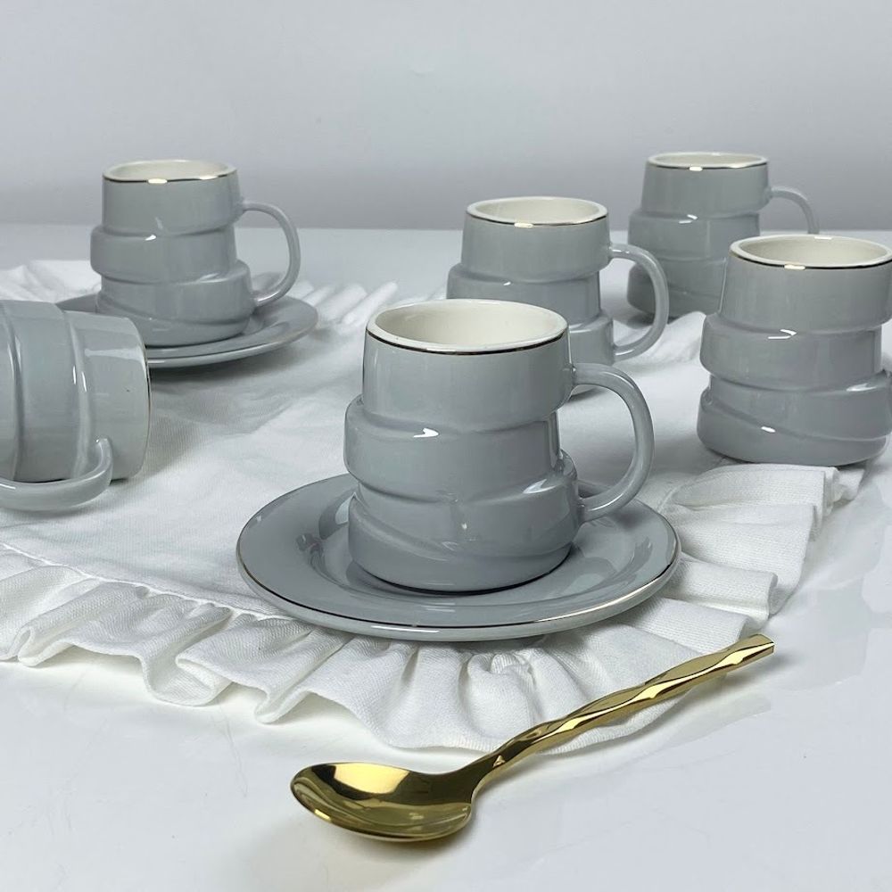 Lenardi 155-011 Кофейный набор 12пр. 140мл в под.уп.(х8)Фарфор