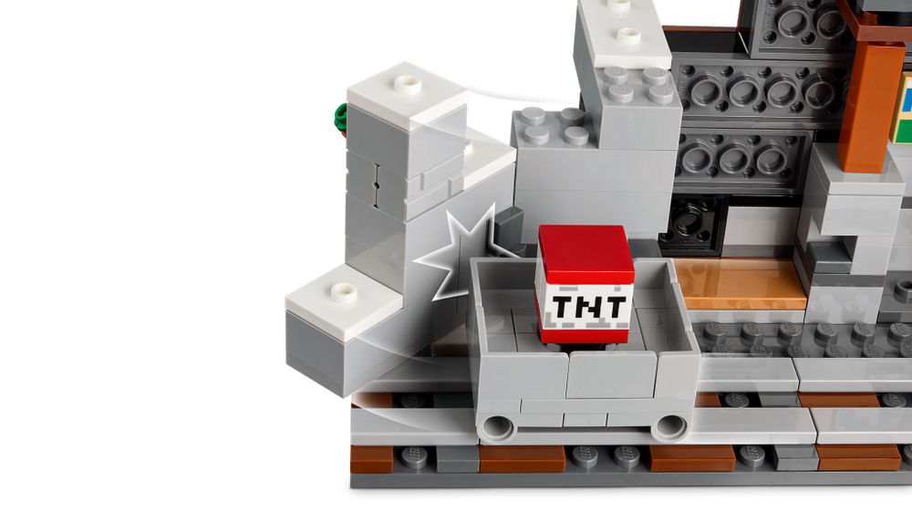 LEGO Minecraft 21277 «The Pickaxe Mine» — шахта с киркой и динамитным вагонеткой