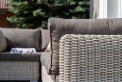 "Лунго" трансформирующаяся лаунж-зона из искусственного ротанга, цвет бежевый