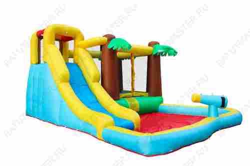 Батут детский на дачу "Солнечный пляж" 3,85*2,93*1,98 м