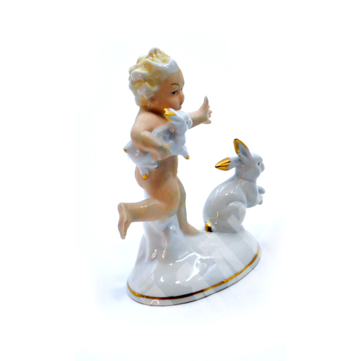 Путти с кроликами. Фарфор, роспись, позолота. 1930-е гг. Графенталь (Gräfenthal), Германия.