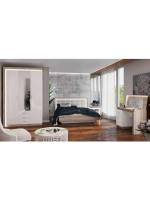 Шкаф для одежды распашной с зеркалом и полками 140,8х219 см