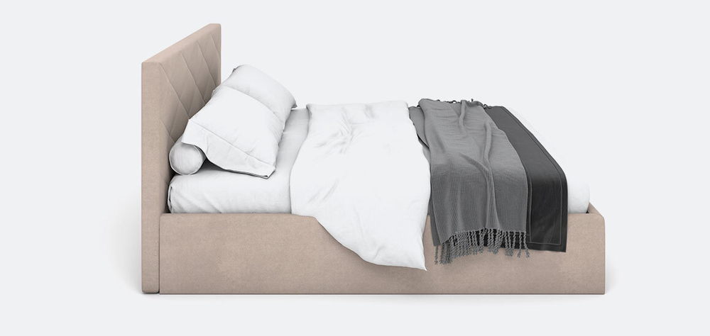 Кровать Аликанте (24) (с.м.160*200 (ТКФ), ЦП 350 Lounge 13, ВариантКроя1