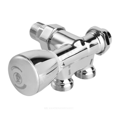 Клапан для бок/п радиатора термостатический T358B с ниж/п труб для двухтр Ду 15 1/2"x16 угловой, лев НР клипс clip-clap без преднастройки штуцер без уплотнения Giacomini T358BX021