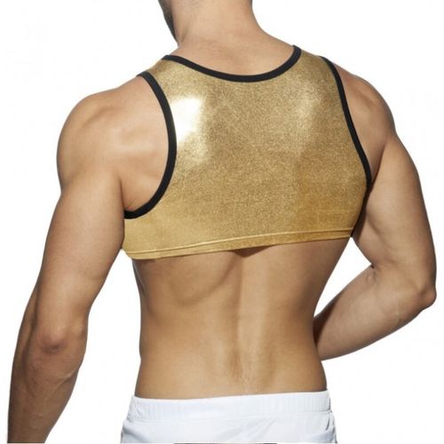 Мужская майка укороченная золотистая Romeo Rossi 9124-1