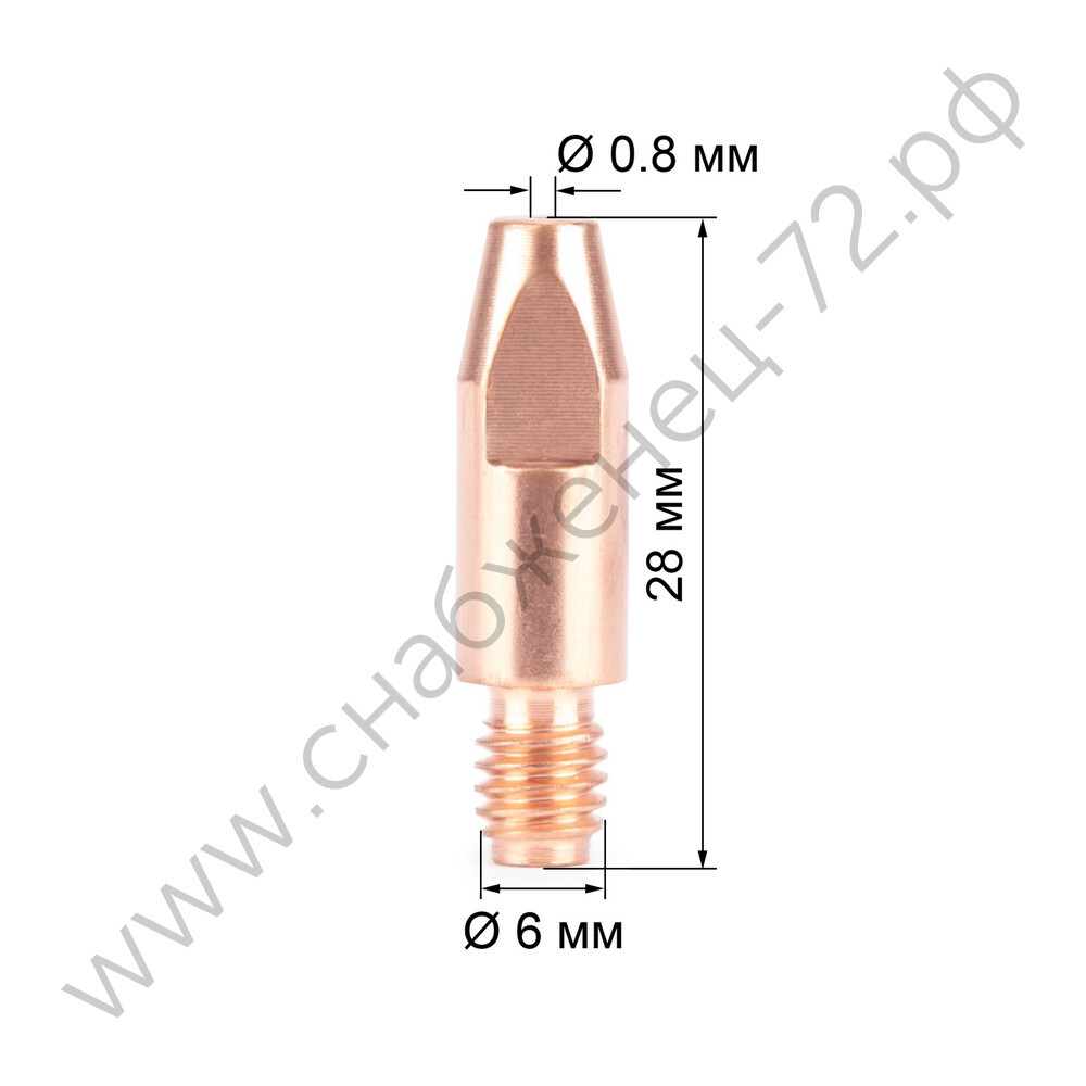 140.0054/MD0009-78 Наконечник М6х28х0.8 (CuCrZr) VARTEG