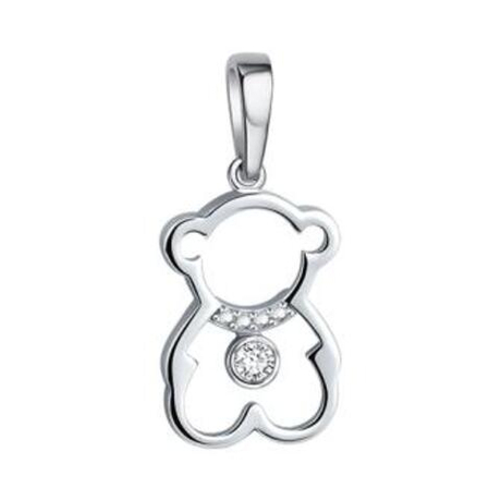 Подвеска из серебра с фианитами