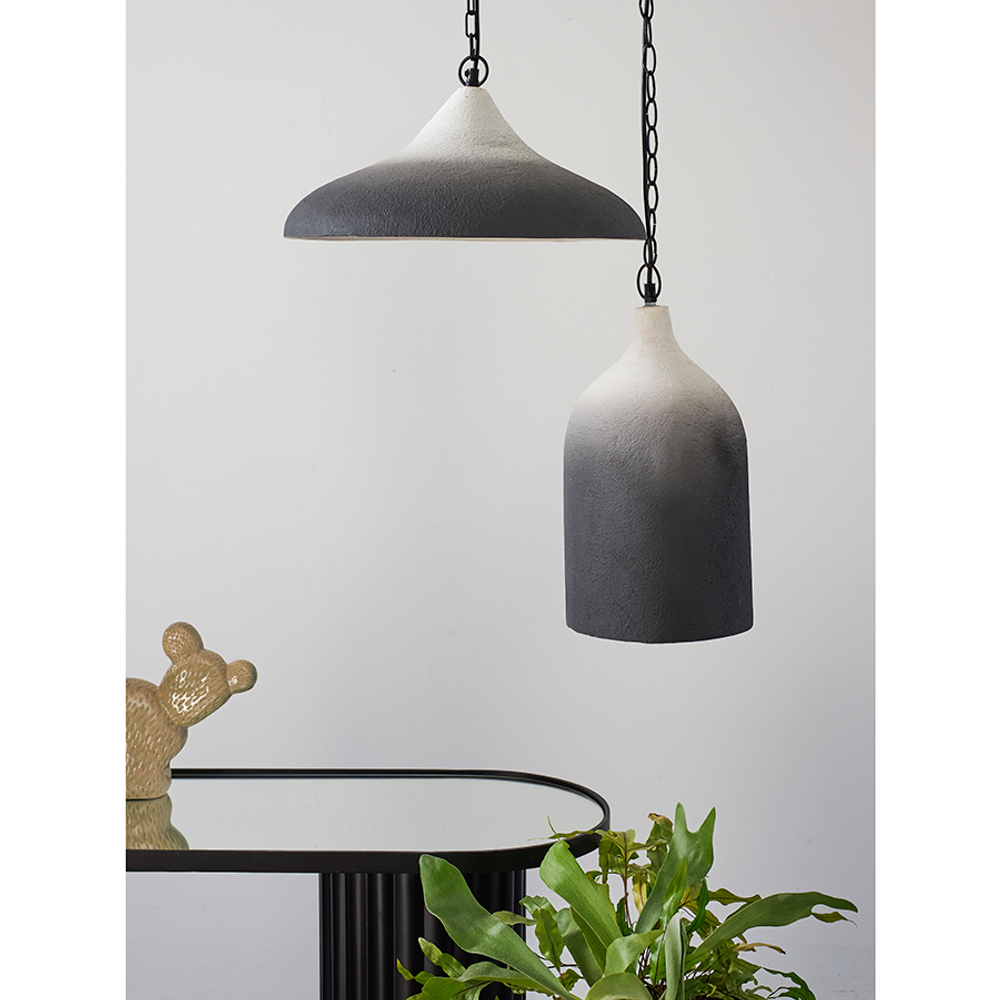 Светильник подвесной sustainable collection, D22х39 см, черный/белый