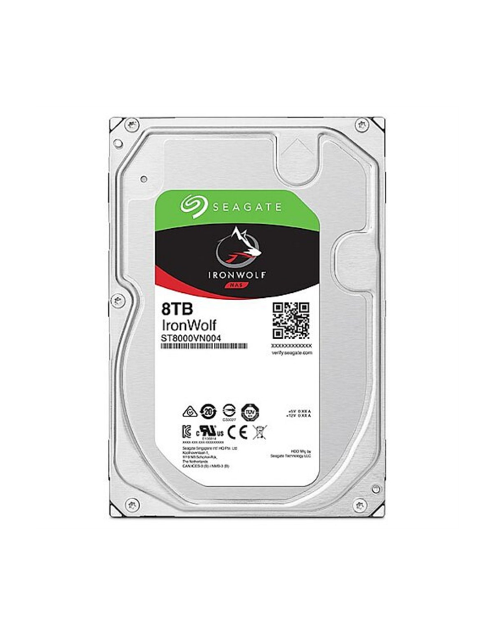 Жесткий диск Seagate IronWolf NAS HDD 3.5" SATA 8Tb, 7200 rpm, 256Mb buffer,  512e, ST8000VN004, 1 year, (аналог ST8000VN0022)