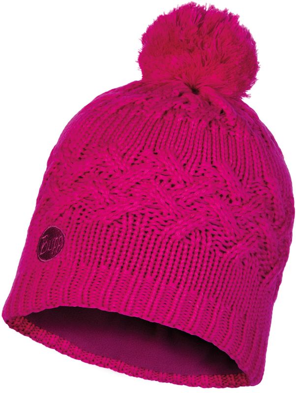 Шапка вязаная с флисом Buff Hat Knitted Polar Savva Magenta Фото 1