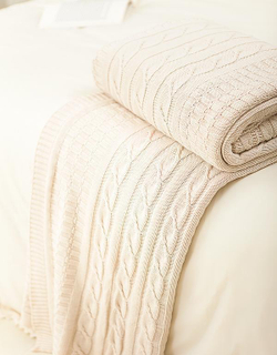 Элитный плед -покрывало Imperio 233 экрю от Luxberry - Португалия