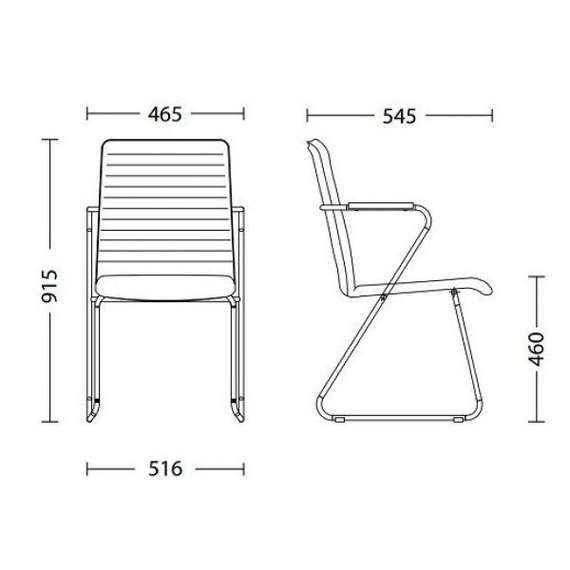 Стул офисный TASK chrome