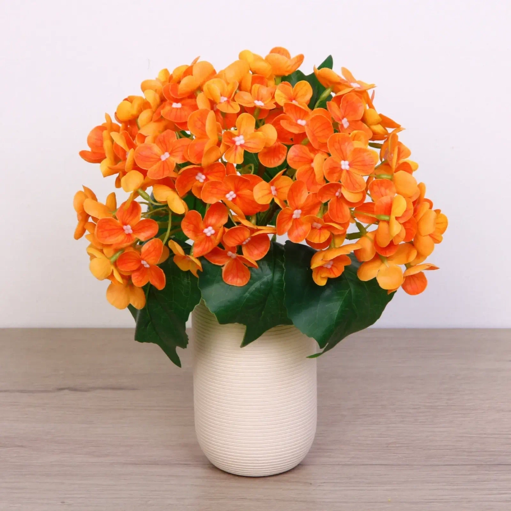 Цветок искусственный «Natur» 28см Гортензия оранжевая