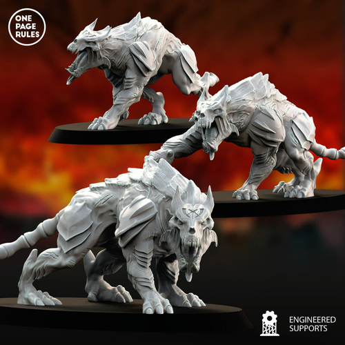 Grand Alliance Chaos Blades of Khrone Flesh Hounds 1 шт. миниатюра для dnd, днд, pathfinder, фентези, Настольная игра, НРИ, Варгейм, РПГ