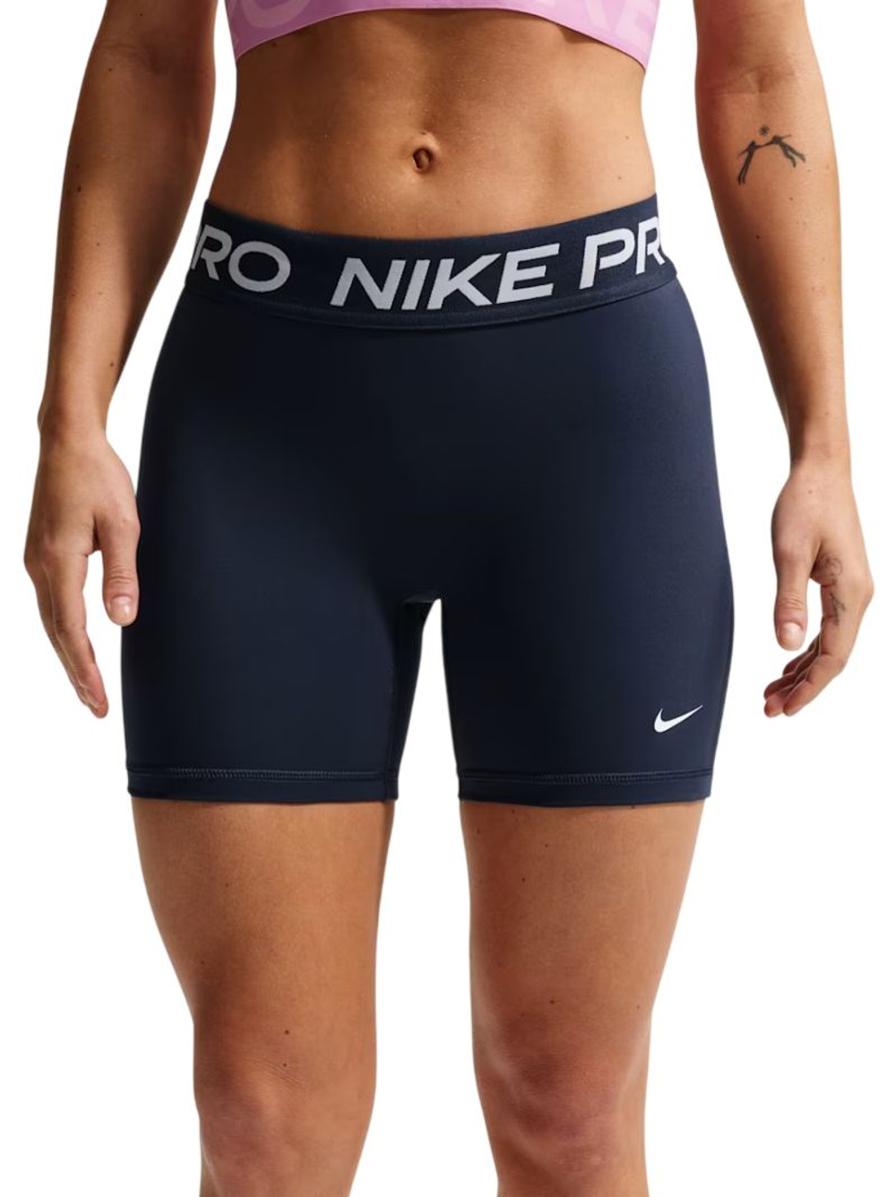 Женские теннисные шорты Nike Pro Dri-Fit 365 5in - midnight navy/white