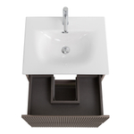 Тумба с раковиной подвесная BelBagno UNO-MINI-600-2C-SO-СO Бежевый матовый, раковина белая BB-8099-3-50