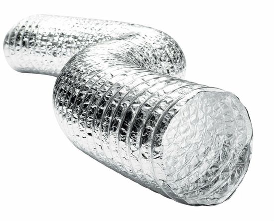 Воздухоотвод гофрированный из алюминиевой фольги 3м.