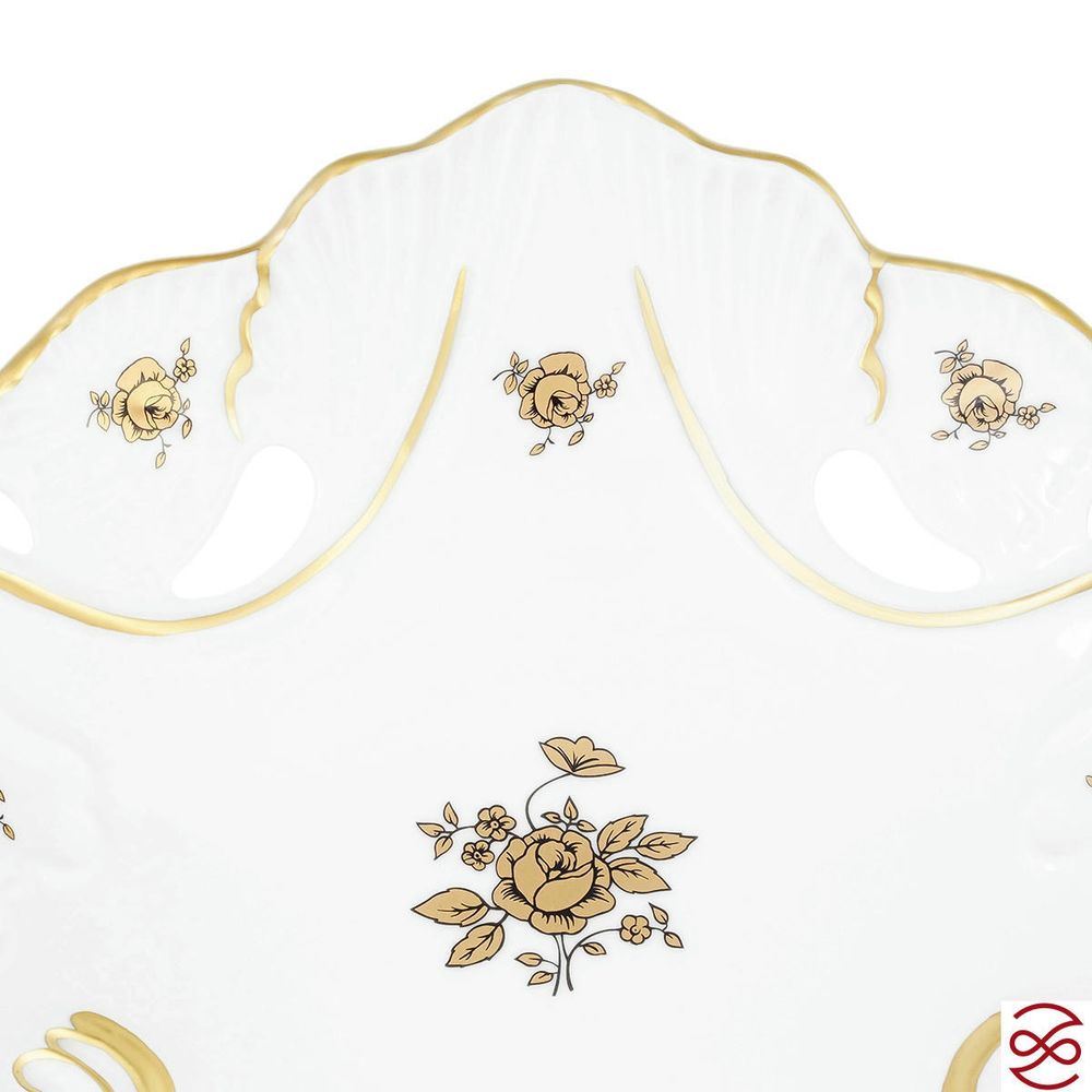 Блюдо овальное Queen's Crown Золотая роза 35 см