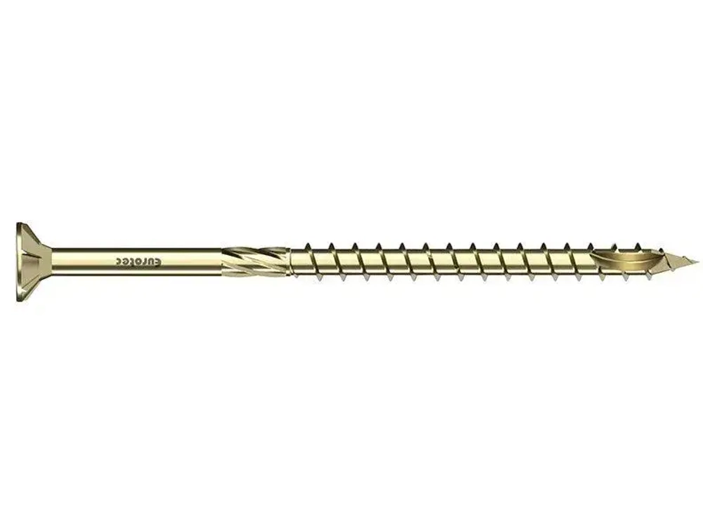 Саморез конструкционный PT с потайной головкой; желтая оцинковка; TX20; 4,0 x 80 mm упак 200 шт
