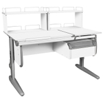 Растущая парта СУТ 25 с задними полками СУТ.15.240 и навесной тумбой (1200×880 мм)