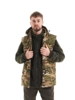 Жилет тактический утепленный камуфляжный на флисе мультикам