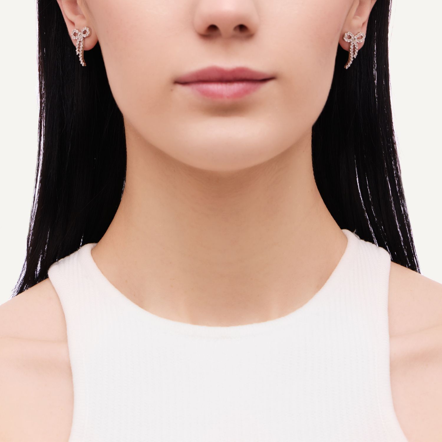 Серьги Cute Bow Earrings - Silver