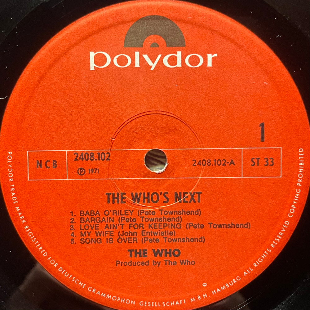 The Who ‎– Who's Next (Скандинавия 1971г.)