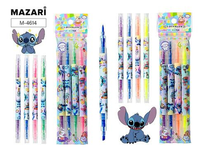 Набор текстовыделителей двустор. 1-3мм. "Ушастик" пулевидный/скошенный наконечники, 2 набора цветов