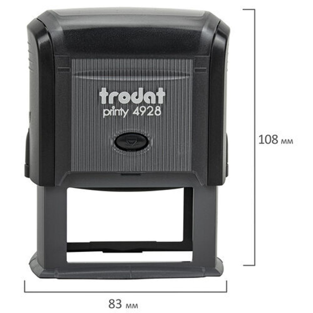 Оснастка для штампа, размер оттиска 60х33 мм, синий, TRODAT 4928, подушка в комплекте, 53122