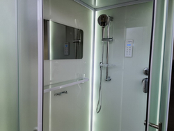 Душевая кабина Esbano (Эсбано) ES-L115CR R, с низким поддоном, с электрикой и LED освещением, 115х85х210