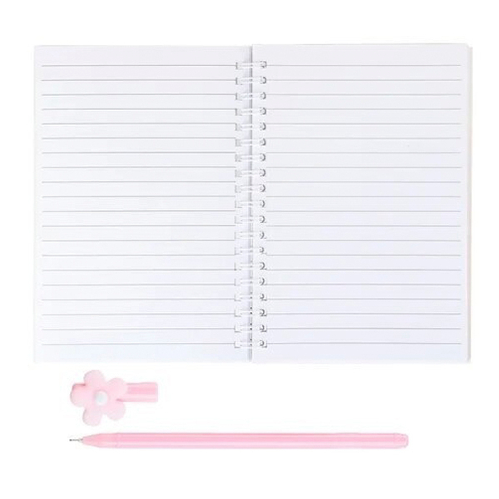 Блокнот детский Basir, с ручкой, формат А6, серия "Девочка", переплет 7БЦ, 17.5*12 см, 48 листов, 4 цвета ассорти