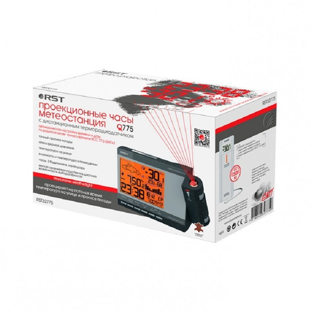 Проекционные часы метеостанция RST meteo projection Q775, графит