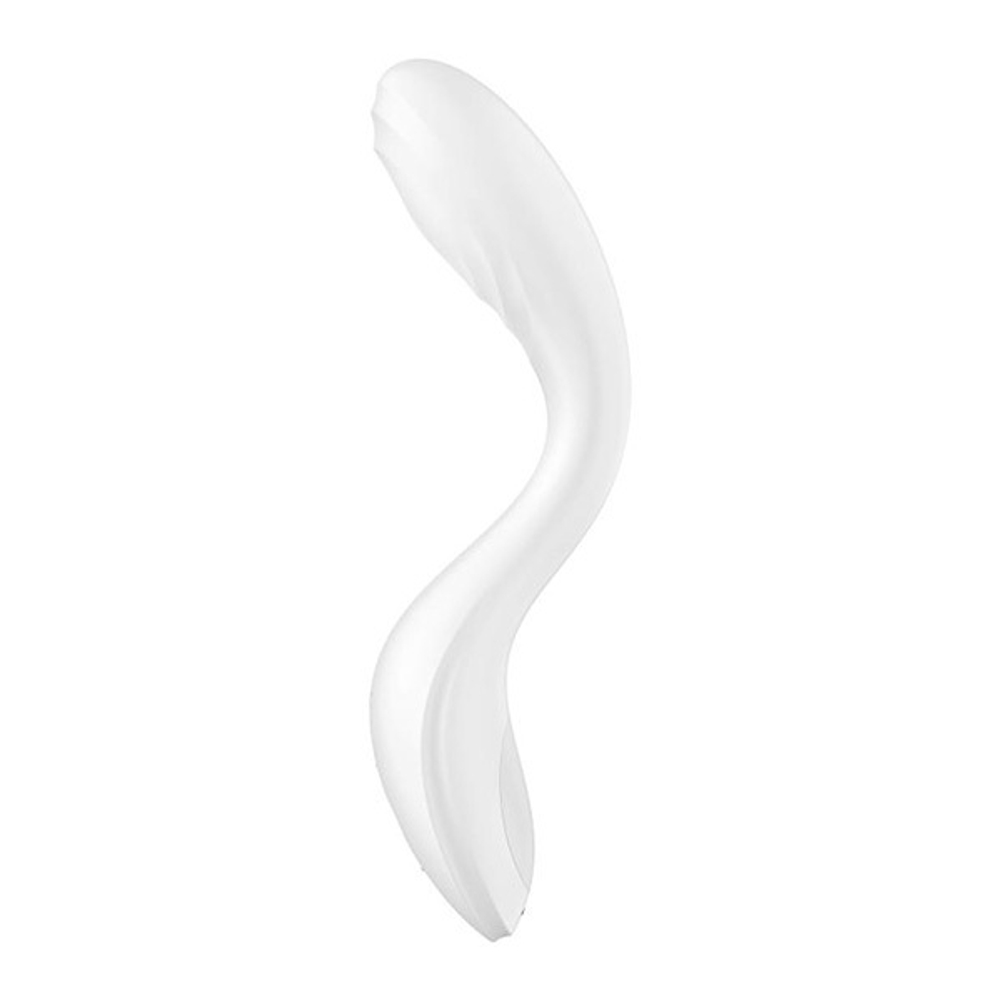 Белый вибромассажер 23см с движущимся шариком Satisfyer Rrrolling Pleasure 4043982