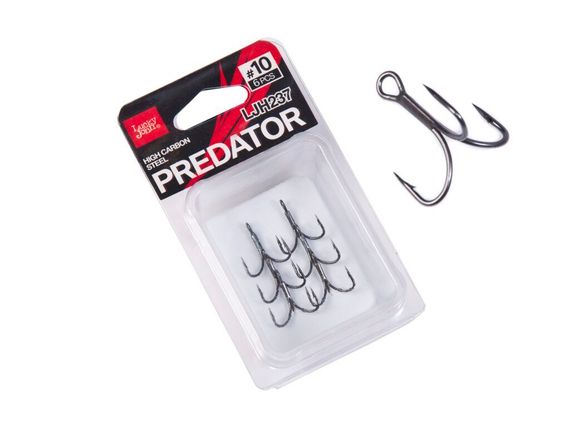 Крючки-тройники Lucky John PREDATOR LJH237 №10, 6 шт.