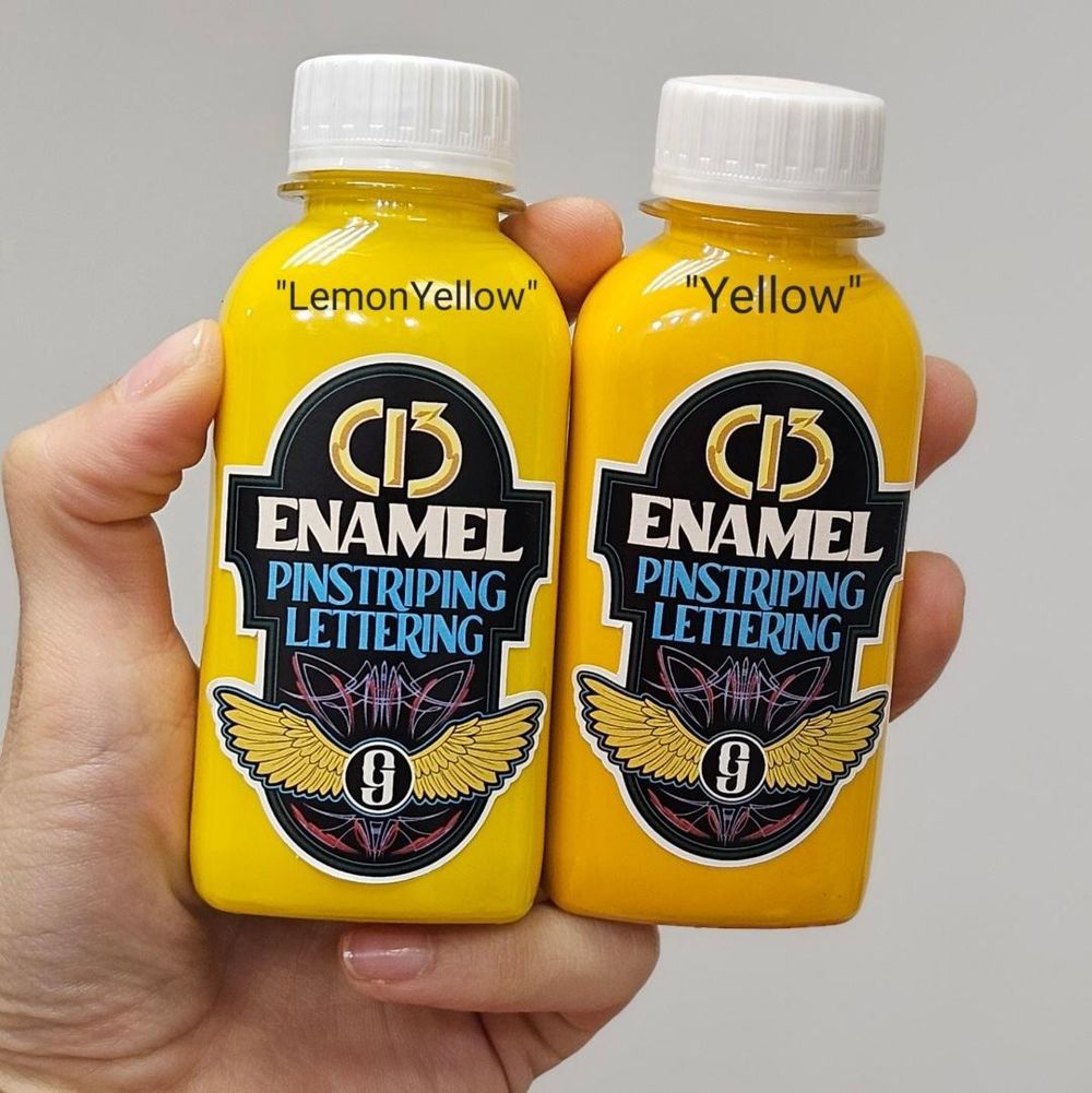 Эмаль для пинстрайпинга С-13, Кадмий Лимонный, 100 мл