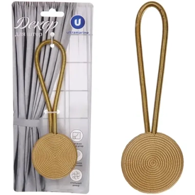 Подхват для штор на магните «Бесконечность золото» 6см S1801