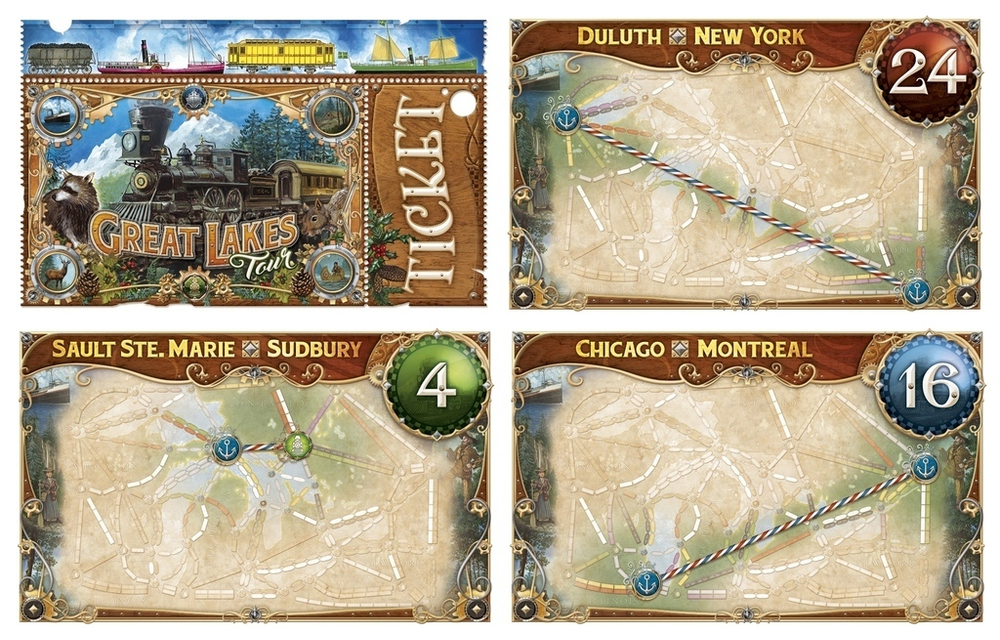 Ticket to Ride: Rails & Sails. Карты