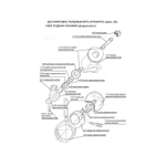 Вал редуктора подачи фарша в сборе с шляпой оси JGL-60