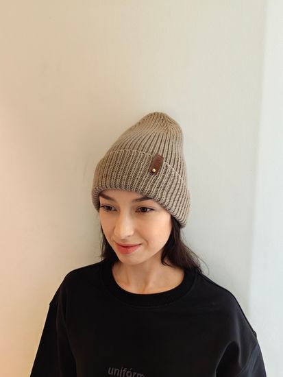 Шапка LuNa Св.коричневый hand made 100% меринос