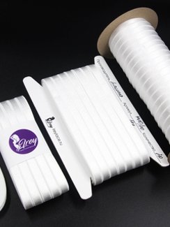 001 740/10 ОПТ Бретель глянец Lauma Fabrics, 10 мм, белый 001