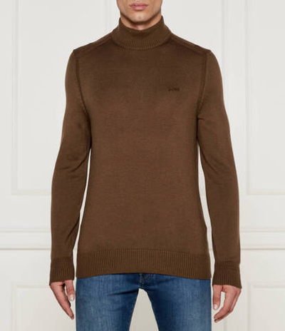 Шерстяной гольф Avac_M BOSS ORANGE - коричневый(50501761)