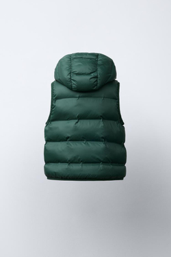 ZARA УЛЬТРАЛЕГКИЙ ЖИЛЕТ WATER REPELLENT, ЗЕЛЕНЫЙ
