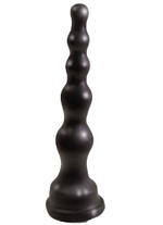 Чёрная анальная ёлочка с ограничительным основанием - 17,5 см.