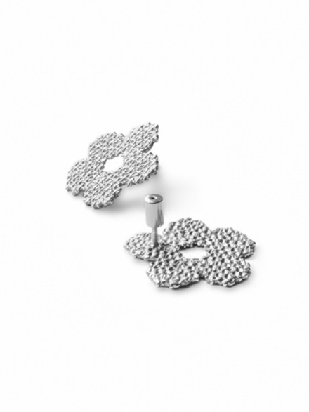 Серьги "Цветы" вышивка