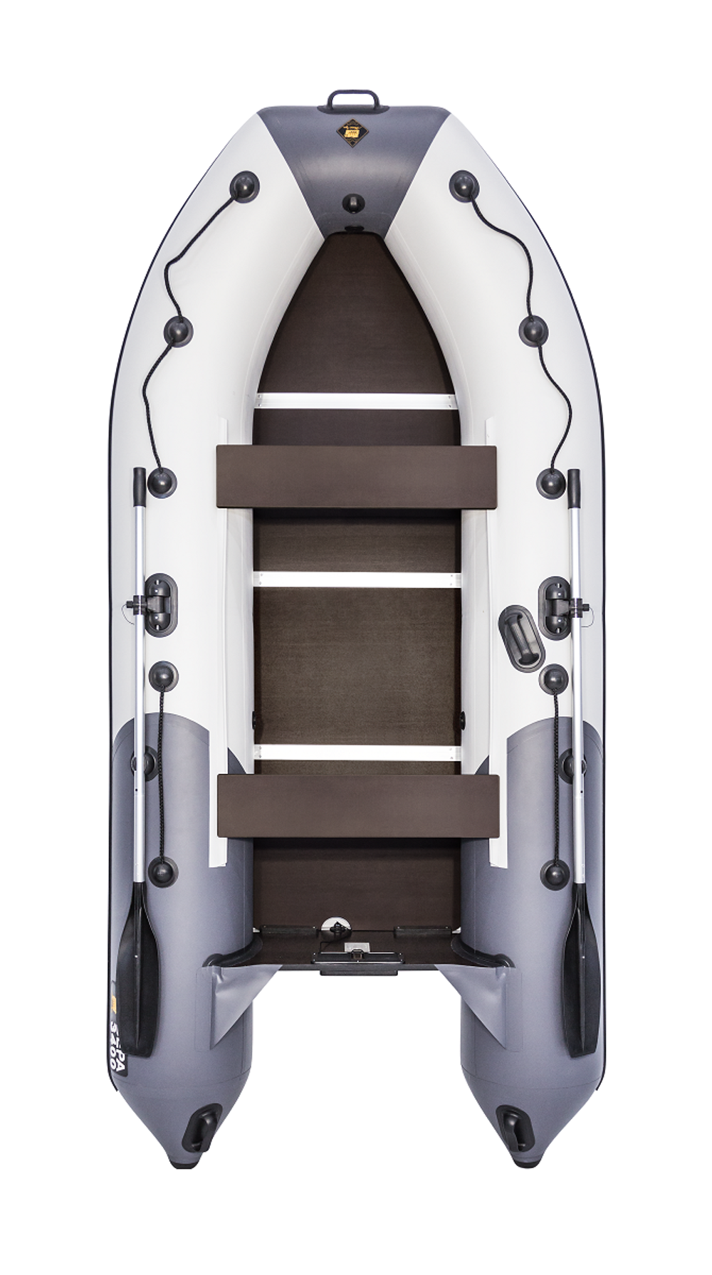 Ривьера 3400 СК Компакт серый-графит + KAMISU T 9.9 BMS (комплект лодка + мотор)