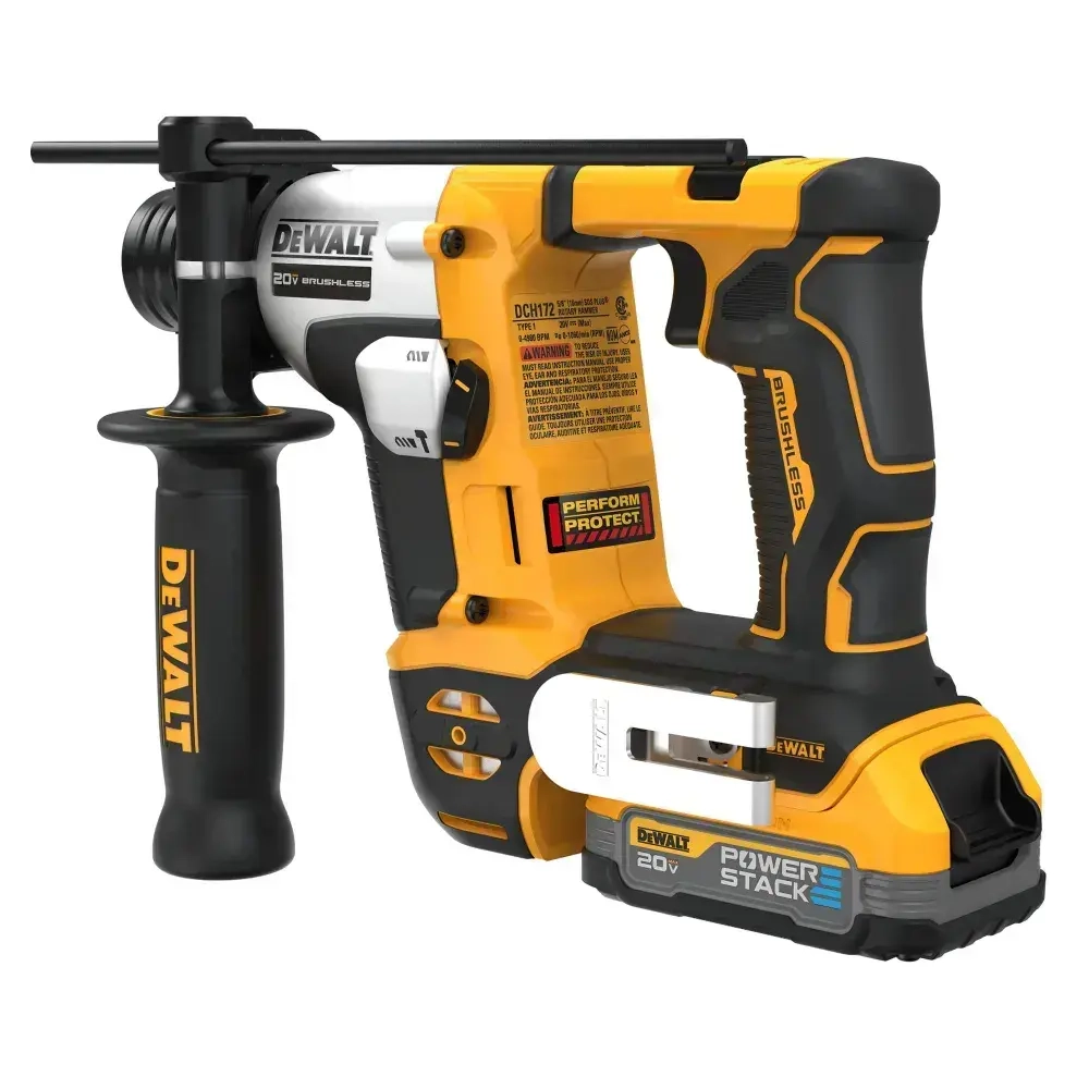 Перфоратор DeWalt DCH172N 20V Max, SDS-Plus, аккумуляторный, бесщеточный, 1.4 Дж,набор электроинструмента