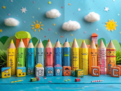 КАРАНДАШИ №1 фон неопреновый