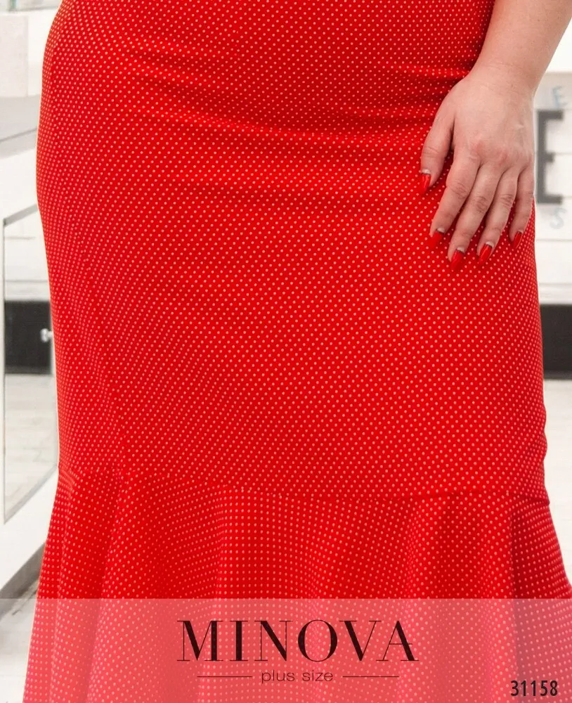 Платье 348-красный Minova